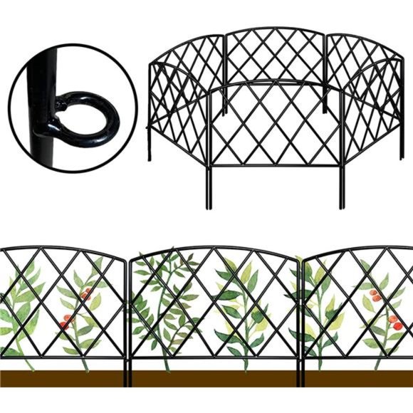 Decorative Garden Fence 24 in (H) x 10 ft (L), Outdoor...
